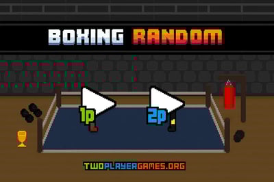 A boxing game with a random button.